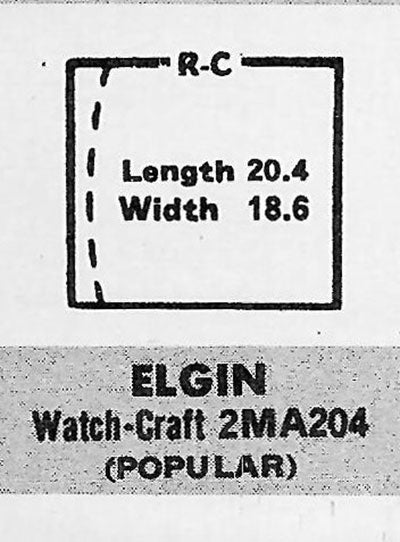 ELGIN - Rectangle 20.4mm x 18.5mm