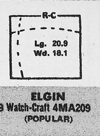 ELGIN - Rectangle 20.9mm x 18.1mm