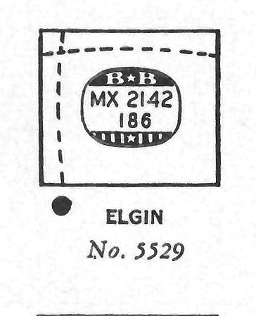 ELGIN : GAYLORD & 5529 - Rectangle 21.4mm x 18.6mm