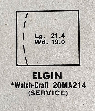 ELGIN - Rectangle 21.4mm x 19.0mm