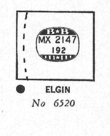 ELGIN : BELVIDERE & 6520 - Rectangle 21.4mm x 19.2mm