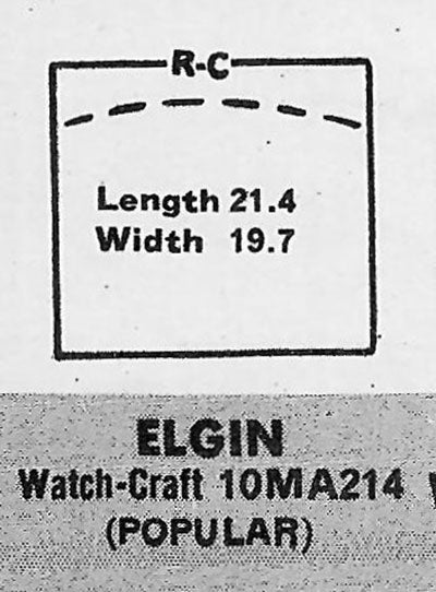 ELGIN : 5514A & 5514B - Rectangle 21.4mm x 19.7mm