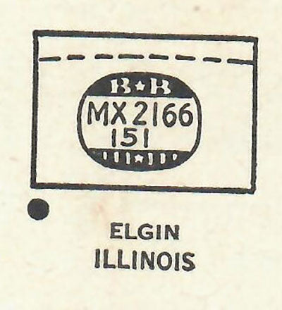 ELGIN & ILLINOIS - Rectangle 21.6mm x 15.1mm