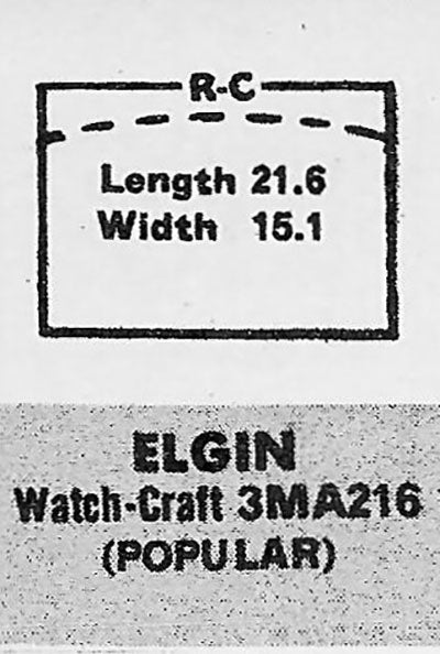 ELGIN & ILLINOIS - Rectangle 21.6mm x 15.1mm