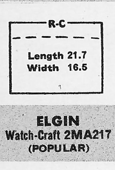 ELGIN - Rectangle 21.7mm x 16.5mm