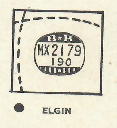 ELGIN : CRAFTSMAN & 6512 - Rectangle 21.7mm x 19.0mm DUREX