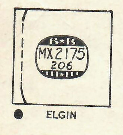 ELGIN : 4514 & 4514A - Rectangle 21.7mm x 20.6mm