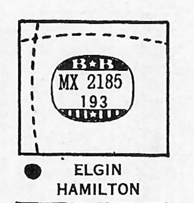 ELGIN & HAMILTON : MULTIPLE MODELS - Rectangle 21.8mm x 19.3mm DUREX