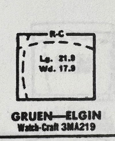 GRUEN : 405/392 & ELGIN - Rectangle 21.9mm x 17.9mm