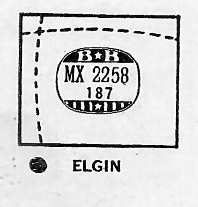 ELGIN : 4523 & 4532 - Rectangle 22.5mm x 18.7mm