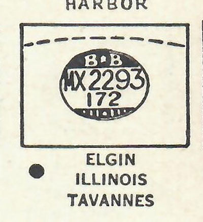 ELGIN & ILLINOIS - Rectangle 22.9mm x 17.2mm