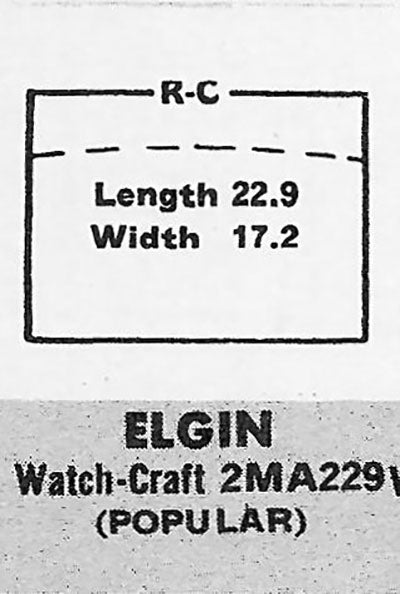 ELGIN & ILLINOIS - Rectangle 22.9mm x 17.2mm