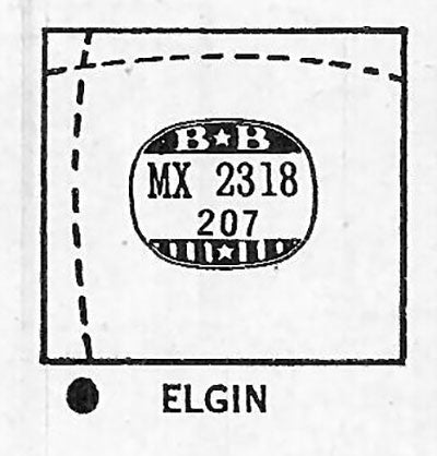 ELGIN  : 5520 - Rectangle 23.1mm x 20.7mm