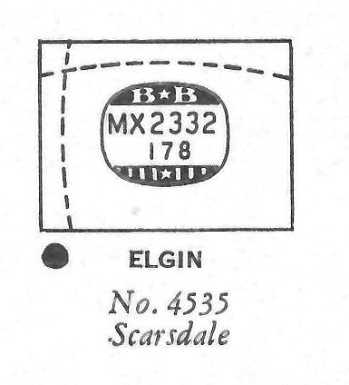 ELGIN : SCARSDALE & 4535 - Rectangle 23.3mm x 17.8mm