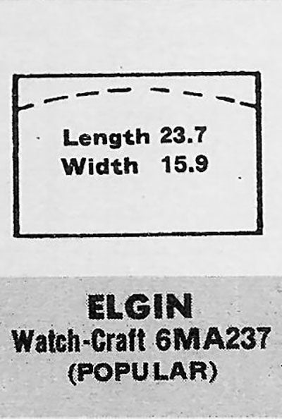 GRUEN : 355/240 & ELGIN - Rectangle 23.7mm x 15.9mm