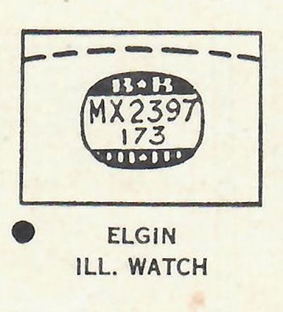 ELGIN & ILLINOIS - Rectangle 23.9mm x 17.3mm