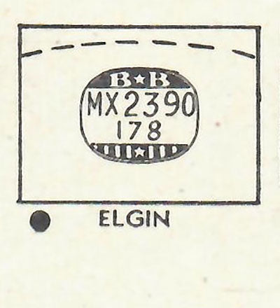 ELGIN : 3553 (AND OTHERS) - Rectangle 23.9mm x 17.8mm
