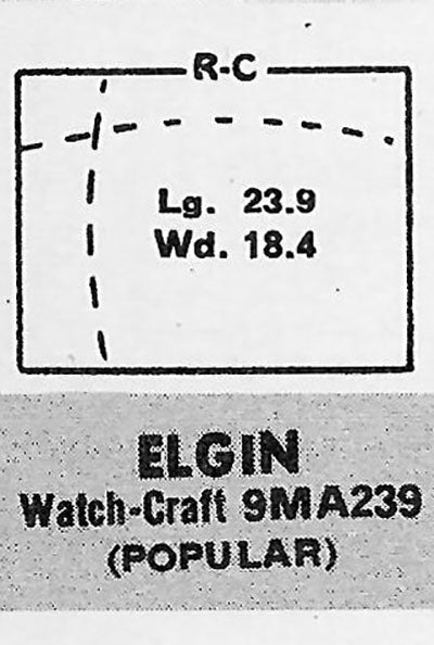 ELGIN : 5513A & 5513B - Rectangle 23.9mm x 18.4mm