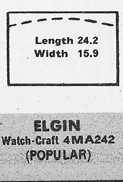 ELGIN & WALTHAM - Rectangle 24.2mm x 15.9mm