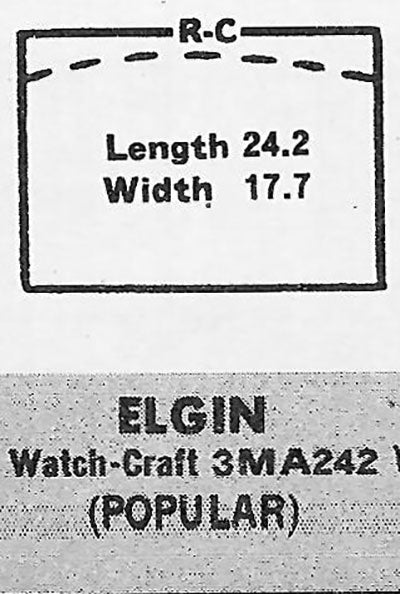 ELGIN - Rectangle 24.2mm x 17.7mm