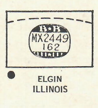 ELGIN & ILLINOIS - Rectangle 24.4mm x 16.2mm DUREX