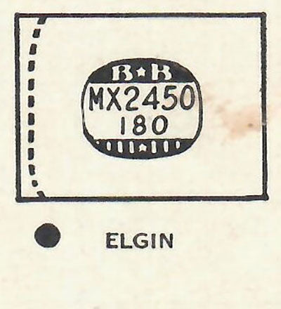 ELGIN : 4604 LORD ELGIN & 4604 - Rectangle 24.5mm x 18.0mm