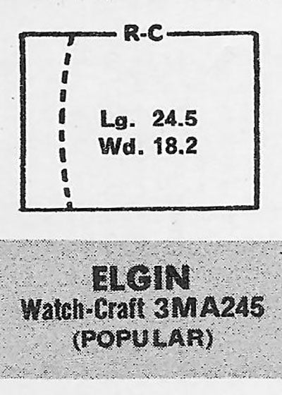 ELGIN : 4604 LORD ELGIN & 4604 - Rectangle 24.5mm x 18.2mm ROCK-CRAFT