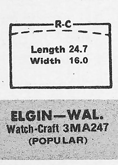 ELGIN & WALTHAM - Rectangle 24.7mm x 16.0mm