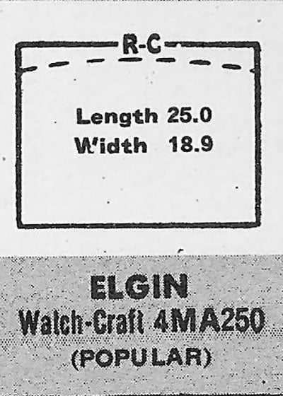 ELGIN - Rectangle 25.0mm x 18.8mm