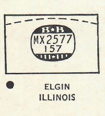 ELGIN & ILLINOIS - Rectangle 25.7mm x 15.7mm