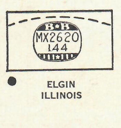 ELGIN & ILLINOIS - Rectangle 26.2mm x 14.4mm