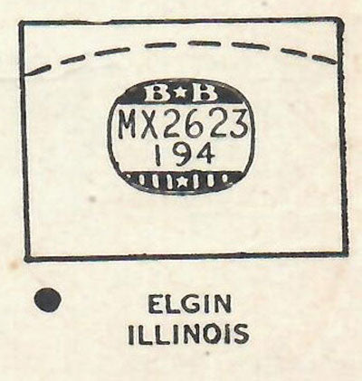 ELGIN & ILLINOIS - Rectangle 26.2mm x 19.4mm