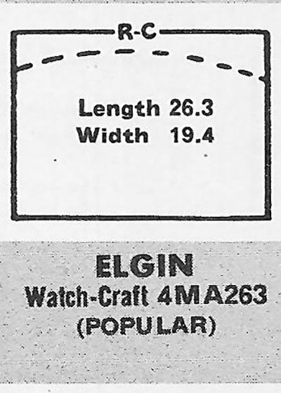 ELGIN - Rectangle 26.3mm x 19.4mm
