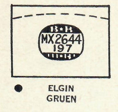 GRUEN : 179/13 AND ELGIN - Rectangle 26.4mm x 19.7mm