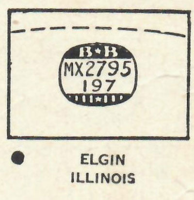 ELGIN & ILLINOIS - Rectangle 27.9mm x 19.7mm