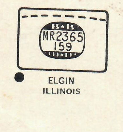 ELGIN & ILLINOIS - Rectangle w/Radius Corners 23.6mm x 15.9mm