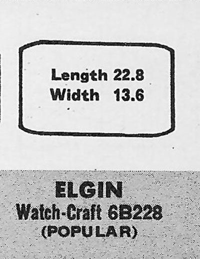 ELGIN & ILLINOIS - Rectangle w/Cut Corners 22.8mm x 13.7mm