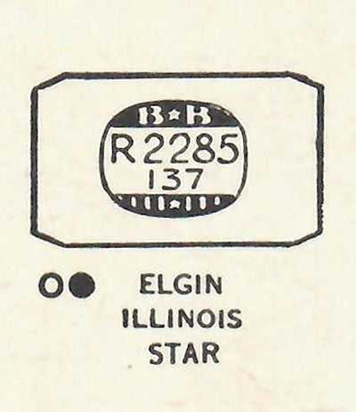 ELGIN & ILLINOIS - Rectangle w/Cut Corners 22.8mm x 13.7mm
