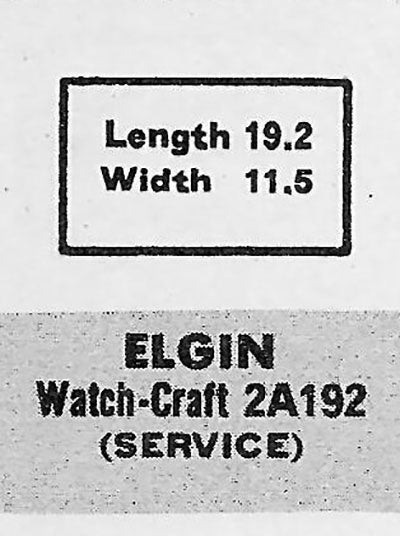ELGIN - Rectangle 19.2mm x 11.5mm