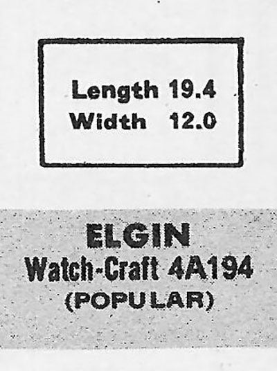 ELGIN - Rectangle 19.4mm x 12.0mm