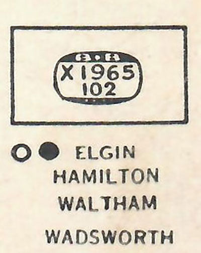 ELGIN, HAMILTON & WALTHAM - Rectangle 19.6mm x 10.2mm