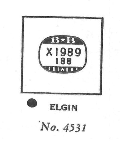 ELGIN : CRESTWOOD & 4531 - Rectangle 19.8mm x 18.8mm DUREX