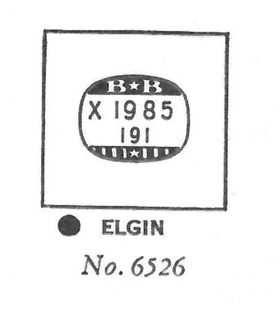 ELGIN : 6526 - Rectangle 19.8mm x 19.1mm