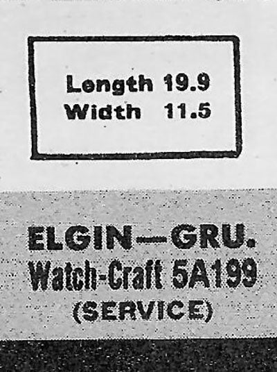 GRUEN : 107/68 & ELGIN - Rectangle 19.9mm x 11.5mm