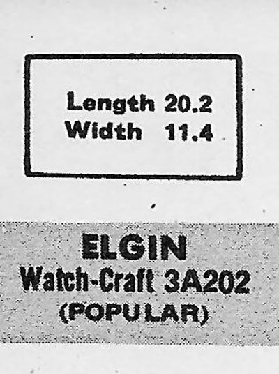 ELGIN - Rectangle 20.2mm x 11.4mm