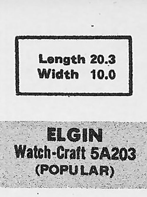 ELGIN - Rectangle 20.3mm x 10.0mm