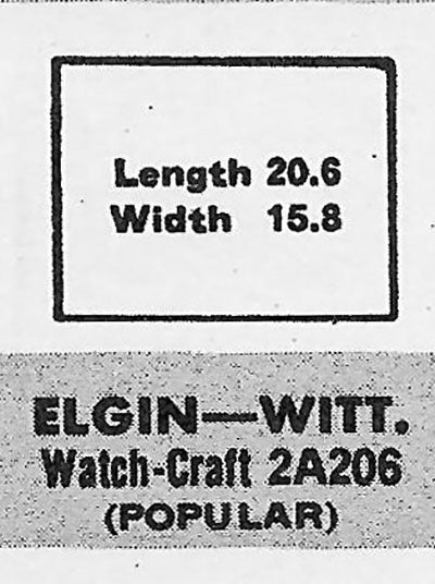 ELGIN & WITTNAUER - Rectangle 20.6mm x 15.8mm
