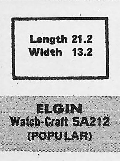ELGIN - Rectangle 21.2mm x 13.2mm