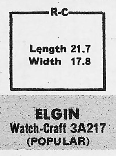 ELGIN : 3575 & 5505-06 - Rectangle 21.7mm x 17.8mm