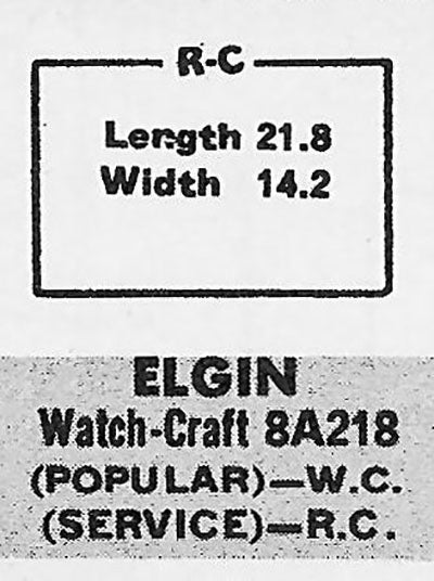 ELGIN - Rectangle 21.8mm x 14.2mm ROCK-CRAFT